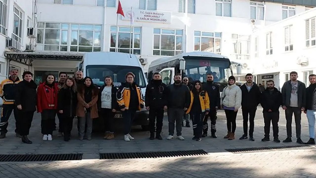 Trakya'dan 119 Gönüllü Sağlık Çalışanı Daha Deprem Bölgesine Gitti