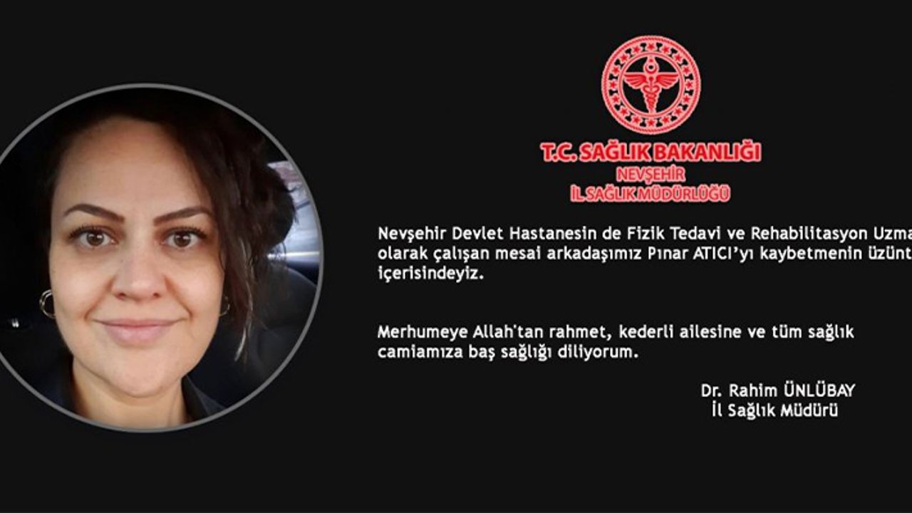 Uzman Dr. Pınar Atıcı İçin Çalıştığı Hastanede Tören