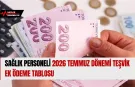 Sağlık Personeli 2026 Temmuz Dönemi Teşvik Ek Ödeme Tablosu