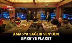 Amasya Sağlık Sen'den UMKE'ye Plaket