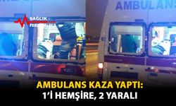 Ambulans Kaza Yaptı: 1'i Hemşire, 2 Yaralı