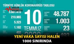 Yeni vaka sayısı halen 1000 sınırında