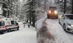 Kar Yağışının Etkisi İle Yolda Kalan 112 Ekibi Kurtarıldı