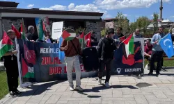 Erzurum'da Sağlıkçılardan 80. Kez Gazze İçin Sessiz Yürüyüş