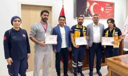 Yangını Söndüren Sağlık Personelleri Ödüllendirildi