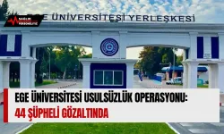 Ege Üniversitesi Usulsüzlük Operasyonu: 44 Şüpheli Gözaltında