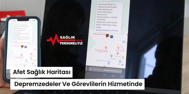 Afet Sağlık Haritası Depremzedeler Ve Görevlilerin Hizmetinde