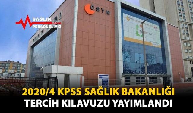 2020/4 KPSS Sağlık Bakanlığı Kılavuzu Yayımlandı