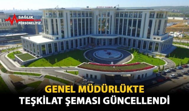 Genel Müdürlükte Teşkilat Şeması Güncellendi