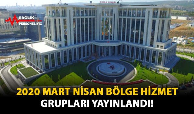 2020 Mart Nisan Bölge Hizmet Grupları Yayınlandı!