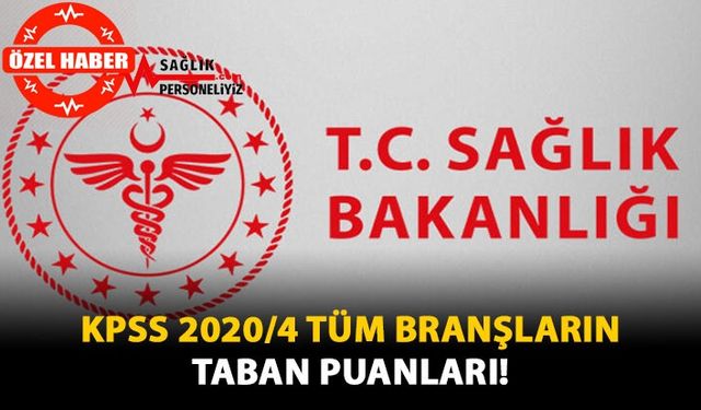 KPSS 2020/4 Tüm Branşların Taban Puanları