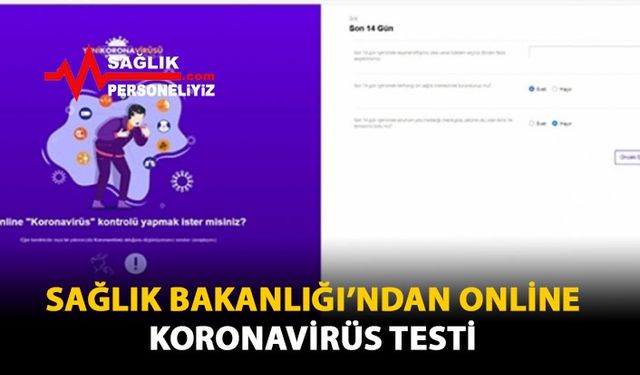 Sağlık Bakanlığı'ndan Online Koronavirüs Testi