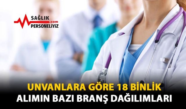 Unvanlara Göre 18 Binlik Alımın Bazı Branş Dağılımları