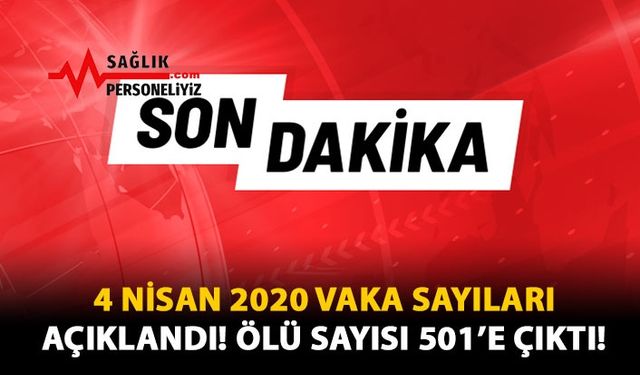 4 Nisan 2020 Vaka Sayıları Açıklandı! Ölü Sayısı 501'e Çıktı!