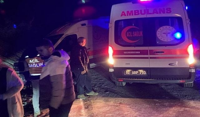 Kaza Yerine Giden İki Ambulans Buzlanma Nedeniyle Yoldan Çıktı