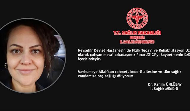 Uzman Dr. Pınar Atıcı İçin Çalıştığı Hastanede Tören