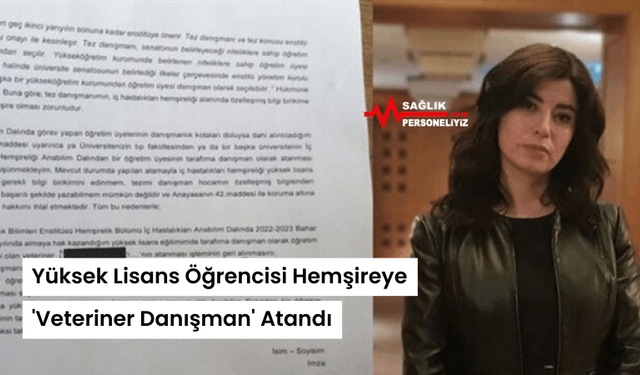 Yüksek Lisans Öğrencisi Hemşireye 'Veteriner Danışman' Atandı