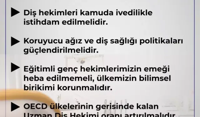 Sağlık-Sen: “Diş Hekimleri Kamuda Acilen İstihdam Edilmeli”