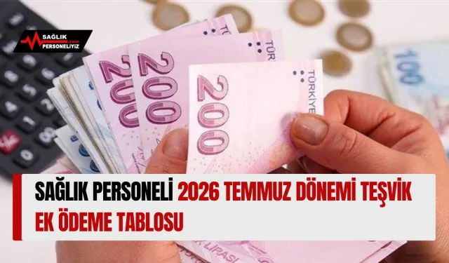 Sağlık Personeli 2026 Temmuz Dönemi Teşvik Ek Ödeme Tablosu