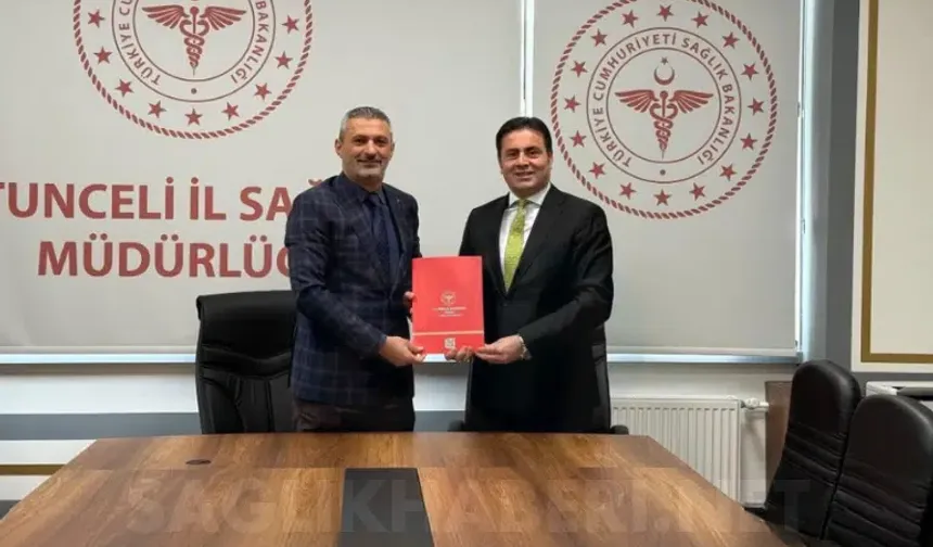 Tunceli İl Sağlık Müdürlüğü Banka Promosyon Anlaşmasını Yaptı