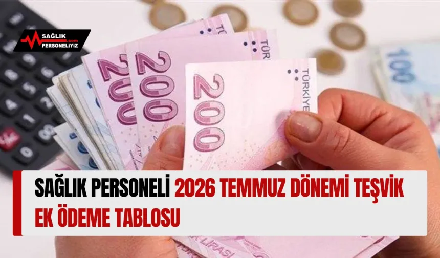 Sağlık Personeli 2026 Temmuz Dönemi Teşvik Ek Ödeme Tablosu