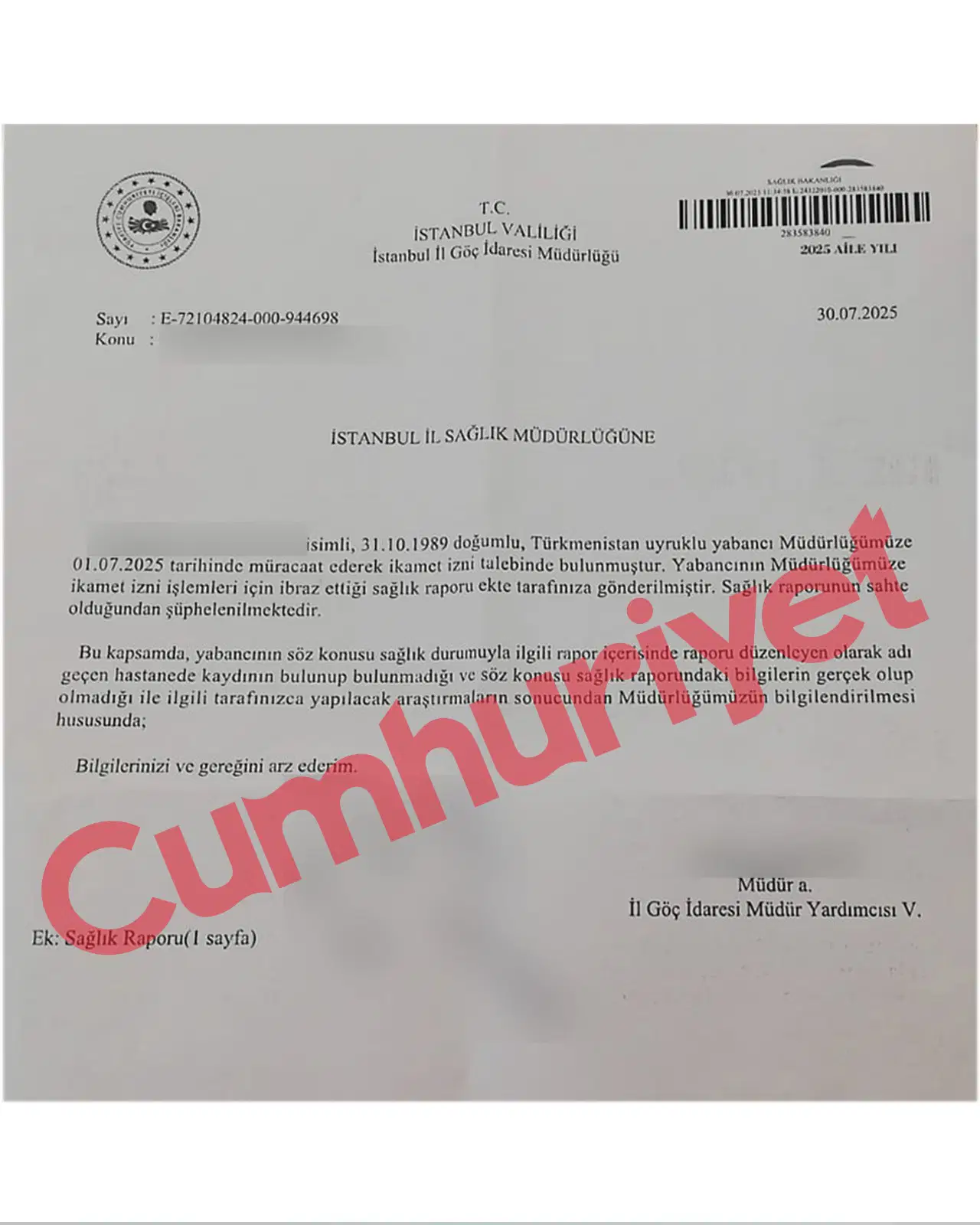 Devlet Hastanesinde Doktor Adina Sahte Rapor Hazirlanmis 1