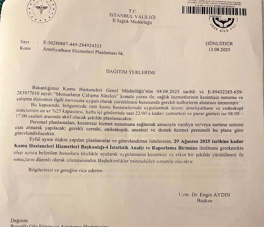Istanbulda Ameliyathane Ve Endoskopi Mesai Saatlerine Ince Ayar 1