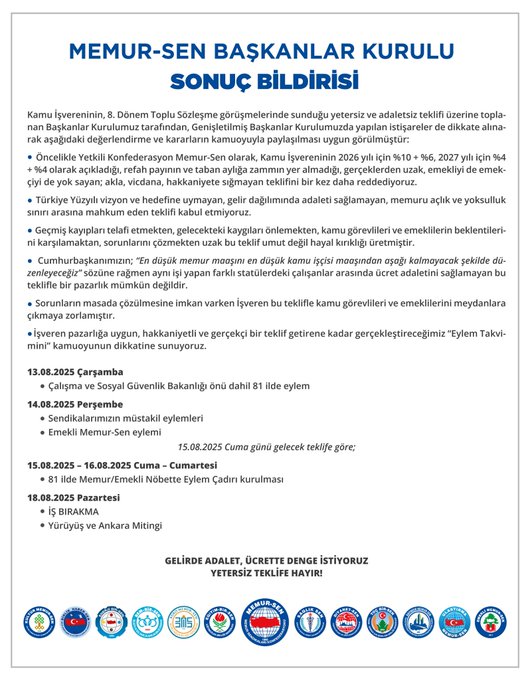 Memur Senin 8 Donem Toplu Sozlesme Teklif Reddi Ve Eylem Karari 1