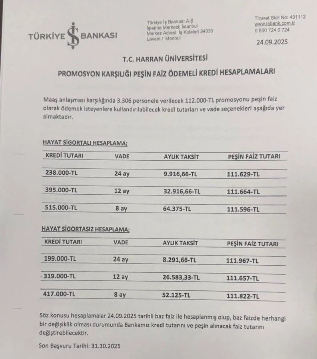 Harran Universitesi Promosyon Teklifi Belli Oldu