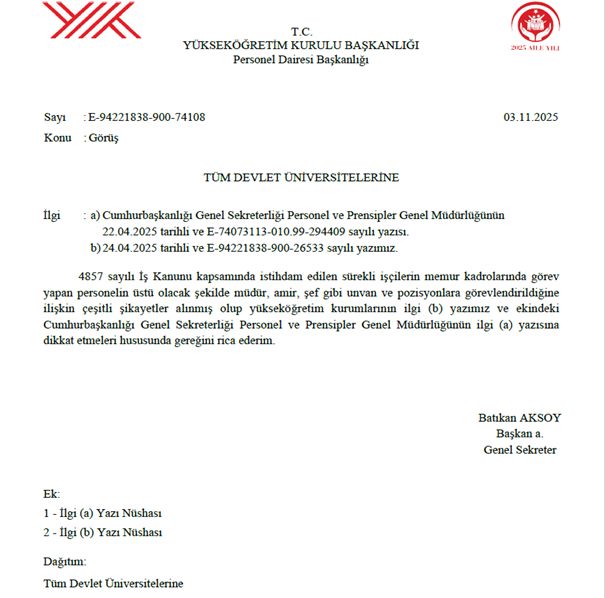 Yokten Universitelere Yazi Isci Memurun Ustu Olamaz 1