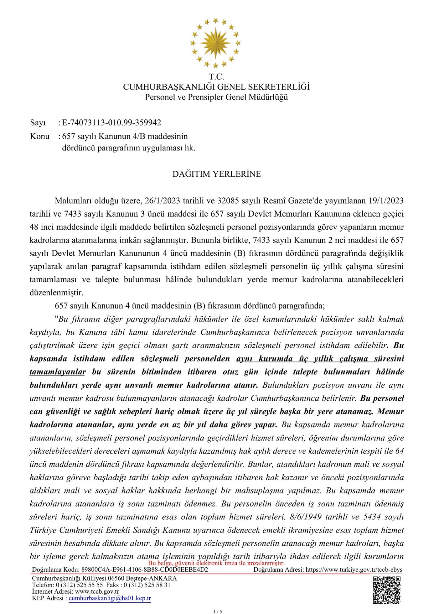 4B Sozlesmelilerin Kadroya Gecisi Icin Yeni Esaslar Aciklandi 1