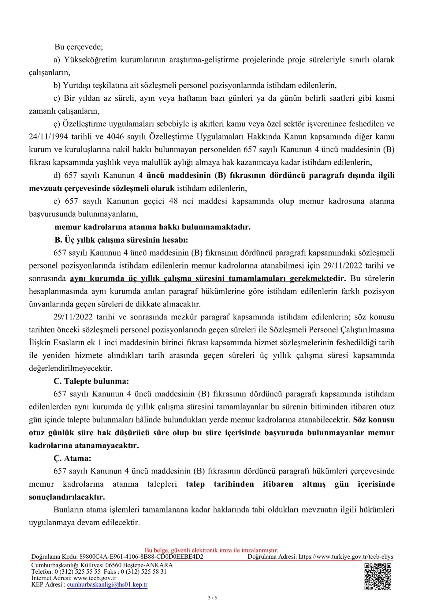 4B Sozlesmelilerin Kadroya Gecisi Icin Yeni Esaslar Aciklandi 3