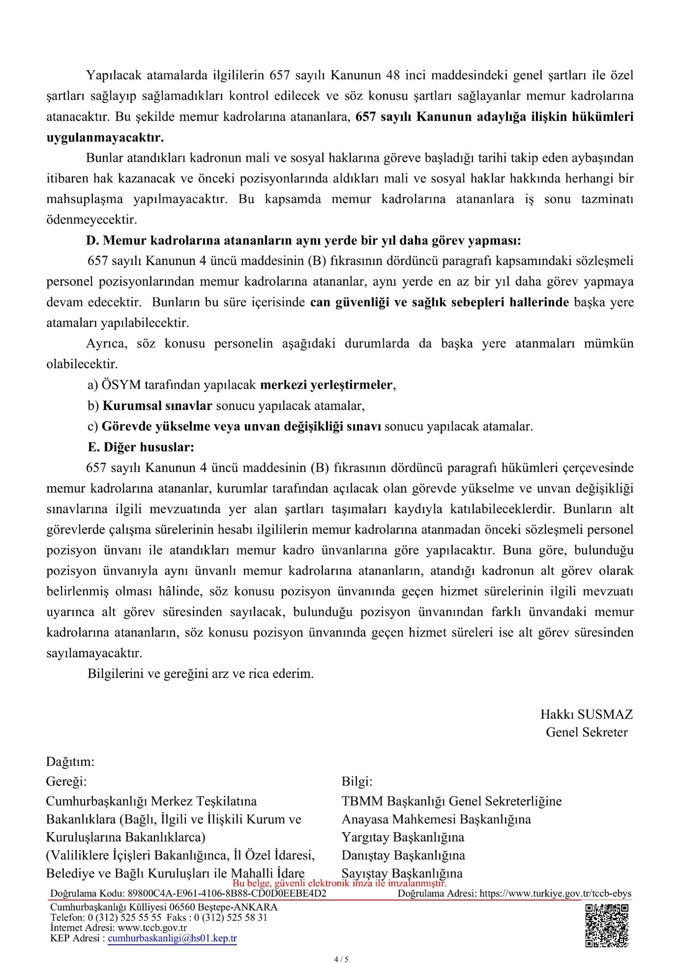 4B Sozlesmelilerin Kadroya Gecisi Icin Yeni Esaslar Aciklandi 4