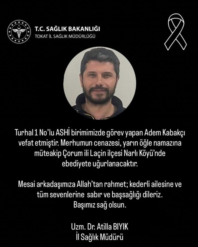 Tokatta Saglik Calisani Adem Kabakci Hayatini Kaybetti 1